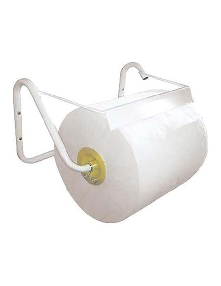 PORTA ROTOLO CARTA ASCIUGAMANI A PARETE ACCIAIO VERN BIANCO CM 39 H.CM 42