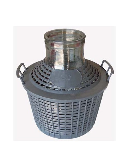DAMIGIANA BOCCA LARGA VESTITA VETRO/PLT LT 15