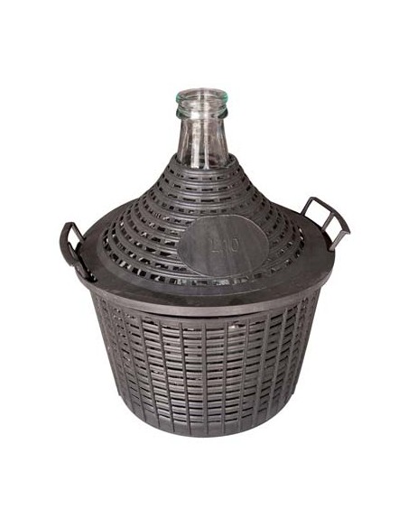 DAMIGIANA BOCCA STRETTA VESTITA VETRO/PLT LT 25