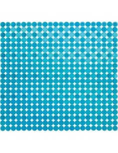 TAPPETO DOCCIA ANTISCIVOLO RONDÒ COLORATA+VENTOSE CM 52X52