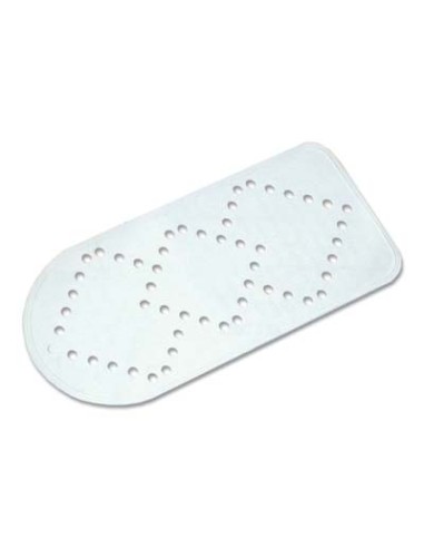 TAPPETO ANTISCIVOLO X VASCA GOMMA BIANCO+VENTOSE CM 36X73