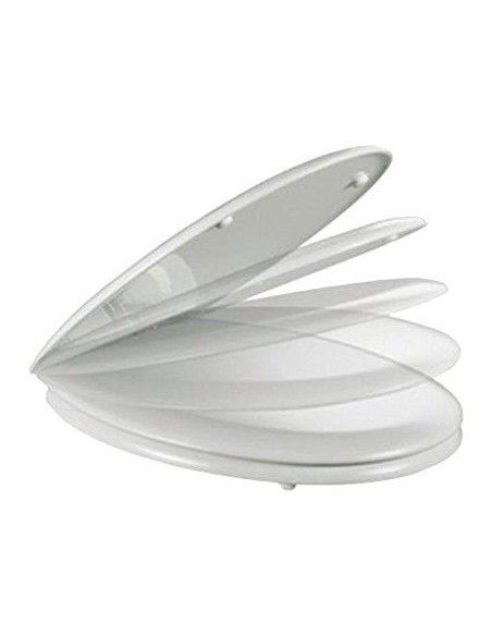SEDILE WC UNIVERSALE SLOW CLOSE TERMOPLASTICA BIANCO CM 42X37
