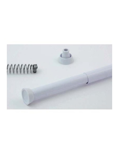 TUBO REGGITENDA ESTENSIBILE X DOCCIA ALLUMINIO BIANCO MM 25 CM  75/120