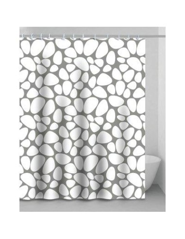 TENDA DOCCIA STONE IN VINILE + ANELLI CM 240X200