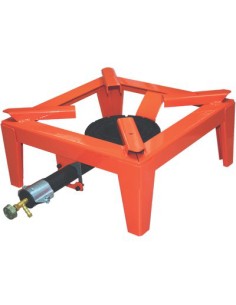 FORNELLONE QUADRO PESANTE BRUCIATORE GHISA TUBOLARE PIATTO VERN CM 40X40