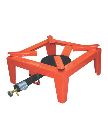 FORNELLONE QUADRO PESANTE BRUCIATORE GHISA TUBOLARE PIATTO VERN CM 40X40