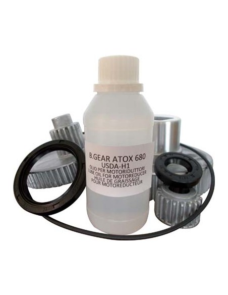 KIT RICAMBIO MOTORIDUTTORE 1004 REBER OLIO + PARAOLIO INT/EST + GUARN + SERIE INGRANAGGI