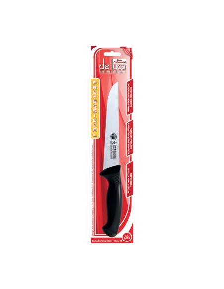 COLTELLO MACELLAIO PROFESSIONAL DE LUCA MANICO PLT/INOX CM 18