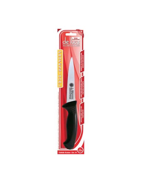 COLTELLO MACELLAIO SCANNARE PROFESSIONAL DE LUCA MANICO PLT/INOX CM 14