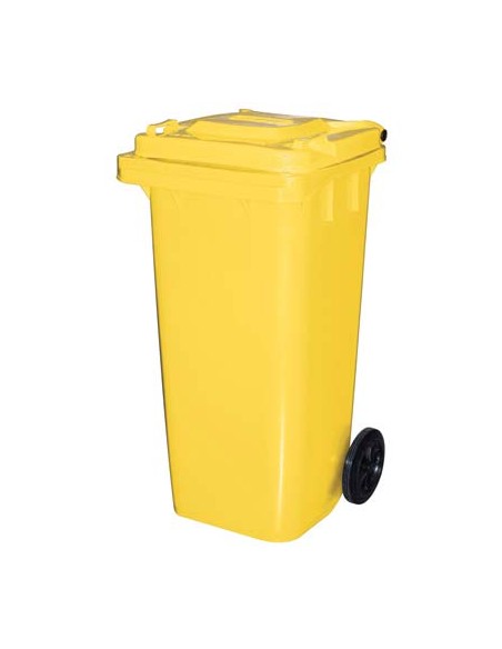 BIDONE IMMONDIZIA GREEN 120 + RUOTE ICS GIALLO LT 120 CM 55X50 H.CM 94