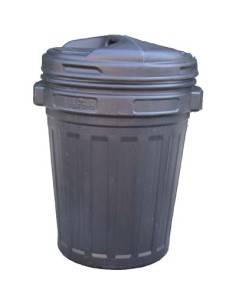 BIDONE IMMONDIZIA + COPERCHIO A VITE NERO LT 70 CM 45 H.CM 62