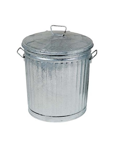 BIDONE IMMONDIZIA ACCIAIO DOMUS GALVANIZZATO LT 62 CM 42X37 H.CM 46