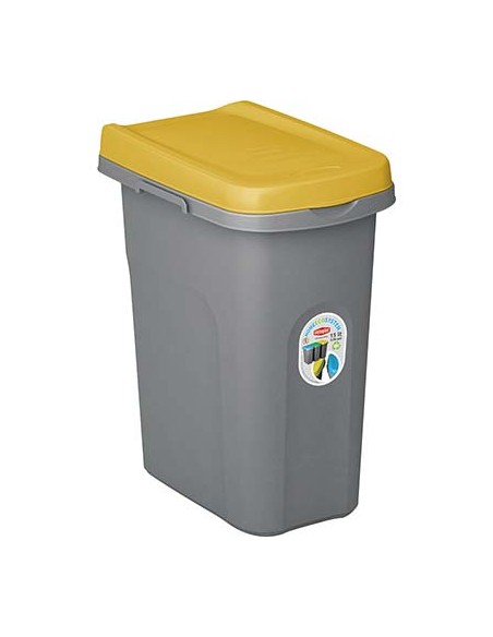 PATTUMIERA IMMONDIZIA ECO SYSTEM STEFANPLAST GIALLO LT 15 CM 33X22 H.CM 41