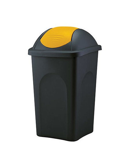 BIDONE IMMONDIZIA MULTIPAT STEFANPLAST GIALLO LT 60 CM 39X39 H.CM 68