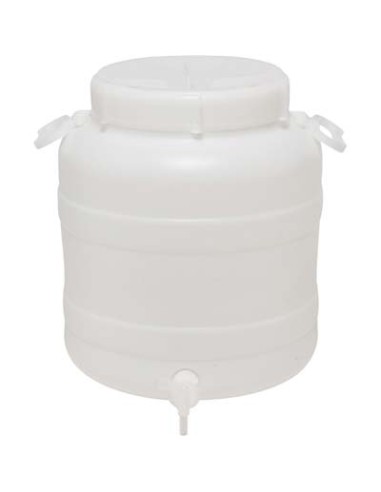 FUSTO BOCCA LARGA X RUBINETTO HDPE LT 30 MM 355 H.MM 425 3/4F