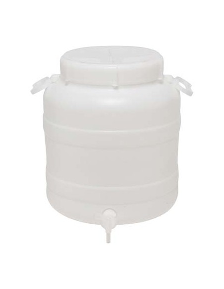 FUSTO BOCCA LARGA X RUBINETTO HDPE LT 30 MM 355 H.MM 425 3/4F