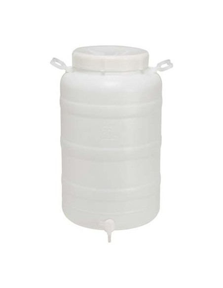 FUSTO BOCCA LARGA X RUBINETTO HDPE LT 50 MM 355 H.MM 625 3/4F