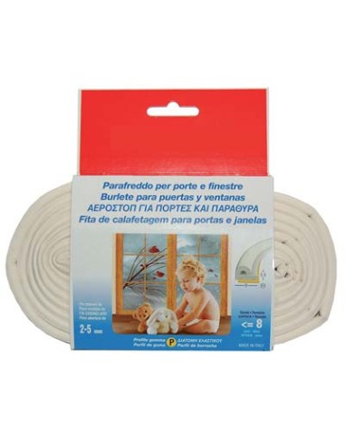 PARAFREDDO GEKO STRIP PROFILO P GOMMA EPDM ESPANSA BIANCO MT 6