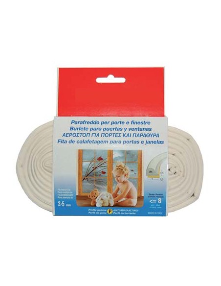 PARAFREDDO GEKO STRIP PROFILO P GOMMA EPDM ESPANSA BIANCO MT 6
