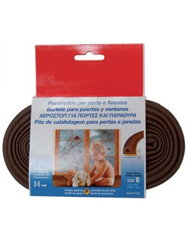 PARAFREDDO GEKO STRIP PROFILO P GOMMA EPDM ESPANSA MARRONE MT 6
