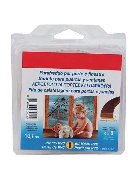 PARAFREDDO GEKO FLEX PROFILO I PVC ESPANSO MARRONE H.MM 9 MT 6