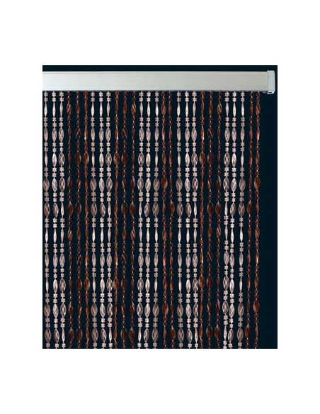 TENDINA PRONTA TWIST PLASTICA KRISTAL/MARRONE CM 120 H.CM 230