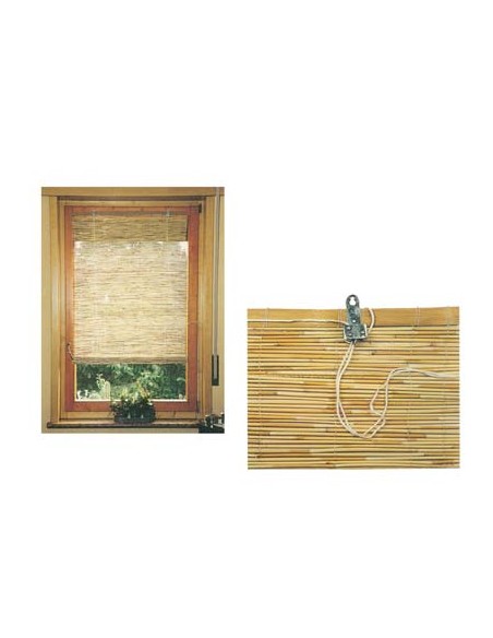 TAPPARELLA CANNE BAMBOO DOMUS + CARRUCOLE CM 100 H.CM 260