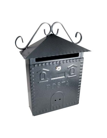CASSETTA POSTA CASETTA 703 ACCIAIO VERN NERO/ARGENTO MM 300X100 H.MM 360
