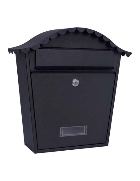CASSETTA POSTA COUNTRY EFFE ACCIAIO VERN NERO MM 360X135 H.MM 370