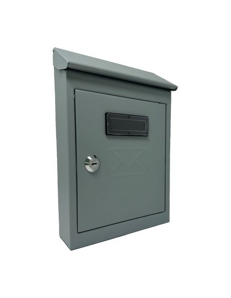 CASSETTA POSTA TRADIZIONE + CILINDRO MINI ACCIAIO VERN GRIGIO 175X50 H 260