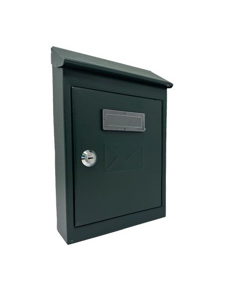 CASSETTA POSTA TRADIZIONE + CILINDRO MINI ACCIAIO VERN VERDE 175X50 H 260