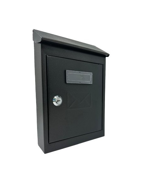 CASSETTA POSTA TRADIZIONE + CILINDRO MINI ACCIAIO VERN NERO 175X50 H.260