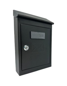 CASSETTA POSTA TRADIZIONE + CILINDRO MAXI ACCIAIO VERN NERO 200X60 H.300