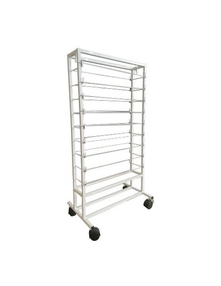 ESPOSITORE PLASTICA ADESIVA ALKOR ACCIAIO VERNICIATO POSTI 18