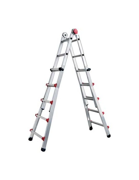 SCALA TELESCOPICA PROFI AUTO SICOS ALLUMINIO H.CM 165/612 PIOLI 6+6