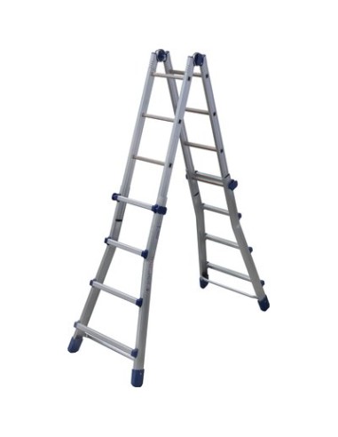 SCALA TELESCOPICA BRIKO BLU FACAL ALLUMINIO H.CM 120/400 PIOLI 4+4
