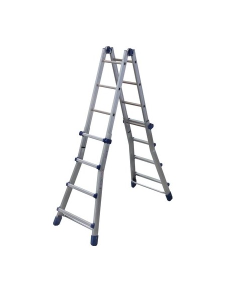 SCALA TELESCOPICA BRIKO BLU FACAL ALLUMINIO H.CM 120/400 PIOLI 4+4
