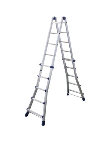 SCALA TELESCOPICA BRIKO BLU FACAL ALLUMINIO H.CM 148/512 PIOLI 5+5
