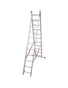 SCALA PARALLELA 2 RAMPE STILO FACAL ALLUMINIO EN 131 H.CM 193/314 PIOLI 2X 7