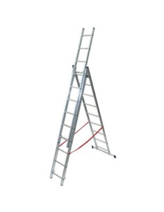 SCALA PARALLELA 3 RAMPE STILO FACAL ALLUMINIO EN 131 H.CM 193/426 PIOLI 3X 7