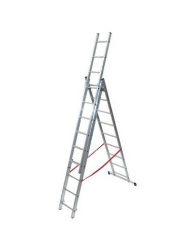 SCALA PARALLELA 3 RAMPE STILO FACAL ALLUMINIO EN 131 H.CM 247/594 PIOLI 3X 9