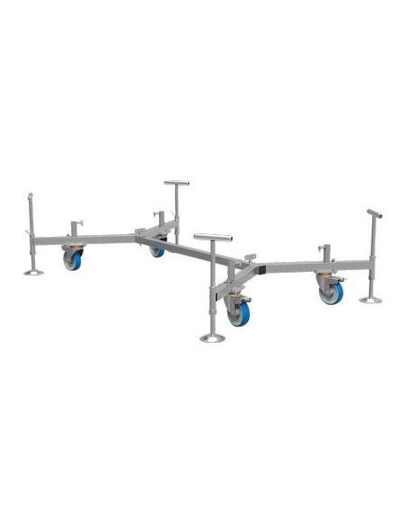 BASE TRABATTELLO GRIM EU 75 50047 MARCHETTI ACCIAIO ZINC CM 165X75 + 4 RUOTE +4 STABILIZZATORI