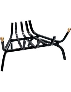 BRUCIALEGNA ANGOLARE X CAMINO FERRO BATTUTO + POMI OTTONE CM 50