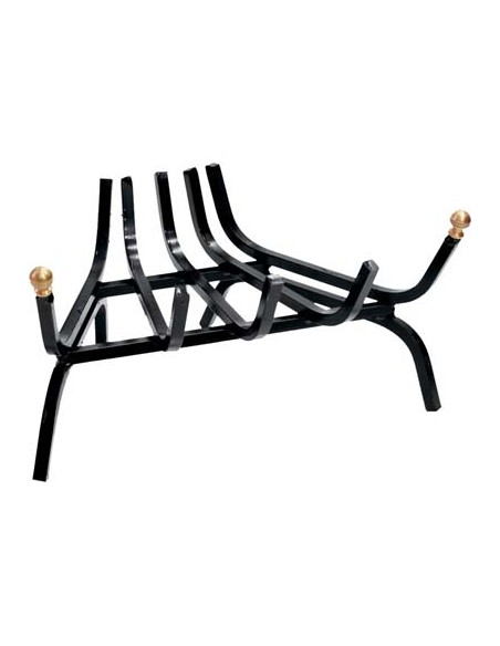 BRUCIALEGNA ANGOLARE X CAMINO FERRO BATTUTO + POMI OTTONE CM 50