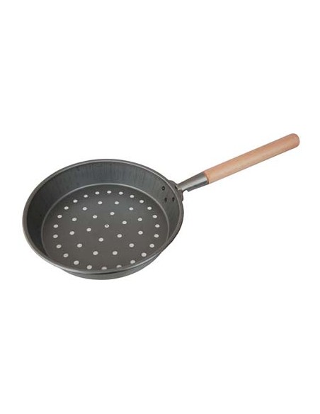 PADELLA X CALDARROSTE LUXURY MANICATA FERRO/LEGNO CM 26