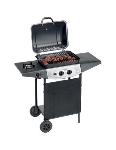 BARBECUE GAS DOUBLE COOKING SYSTEM 2+1 OMPAGRILL FUOCHI 3 CM 98X43 H.CM 100 + ROCCIA LAVICA