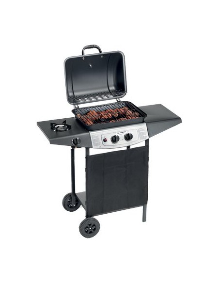 BARBECUE GAS DOUBLE COOKING SYSTEM 2+1 OMPAGRILL FUOCHI 3 CM 98X43 H.CM 100 + ROCCIA LAVICA