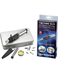 SALDATORE MICRO RICARICABILE 12100 KIT KEMPER PIEZO + ACCESSORI + VALIGETTA
