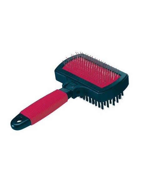 SPAZZOLA CARDATORE X CANI E GATTIM.PLASTICA ANTISCIVOLO