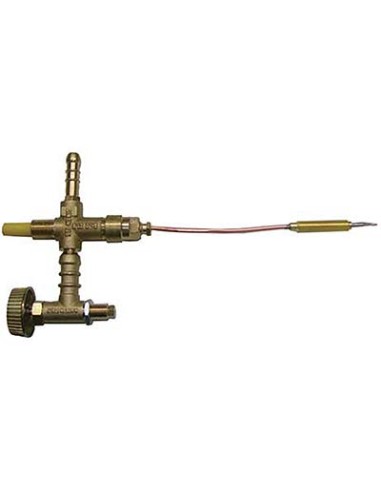 RUBINETTO GPL SICUREZZA OTTONE MM 10 + TERMOCOPPIA CM 25